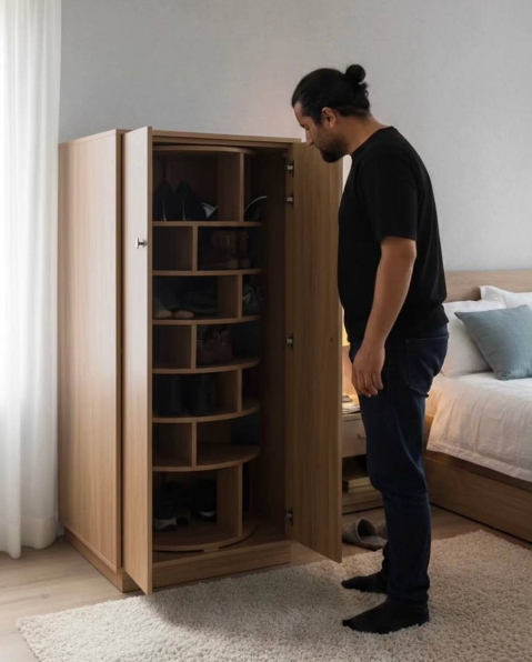 LuxeSpin Shoe Armoire